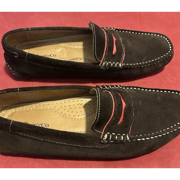 G.H. Bass Weejuns Loafers Men Size 10.5 Brown Suede & Red-Unique Design 2305-255 main image 9